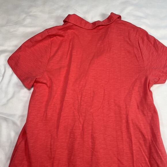 Soft Surroundings Danielle Dress Size Small Petite Coral Orange Mixed Buttons - Picture 10 of 13